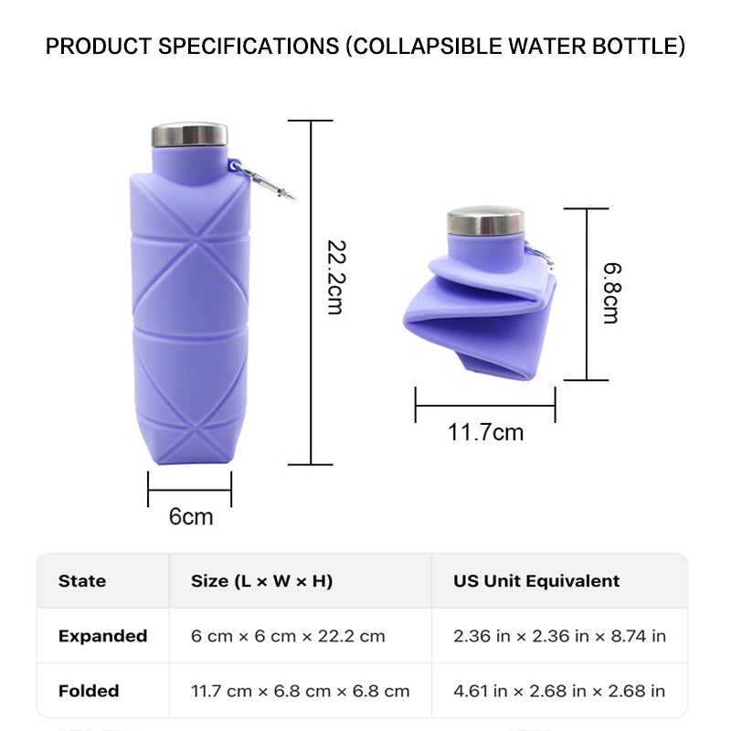 Best-Selling Collapsible Water Bottle for Travel &amp; Outdoor Sports | 700mL Portable Shatterproof Foldable Cup 