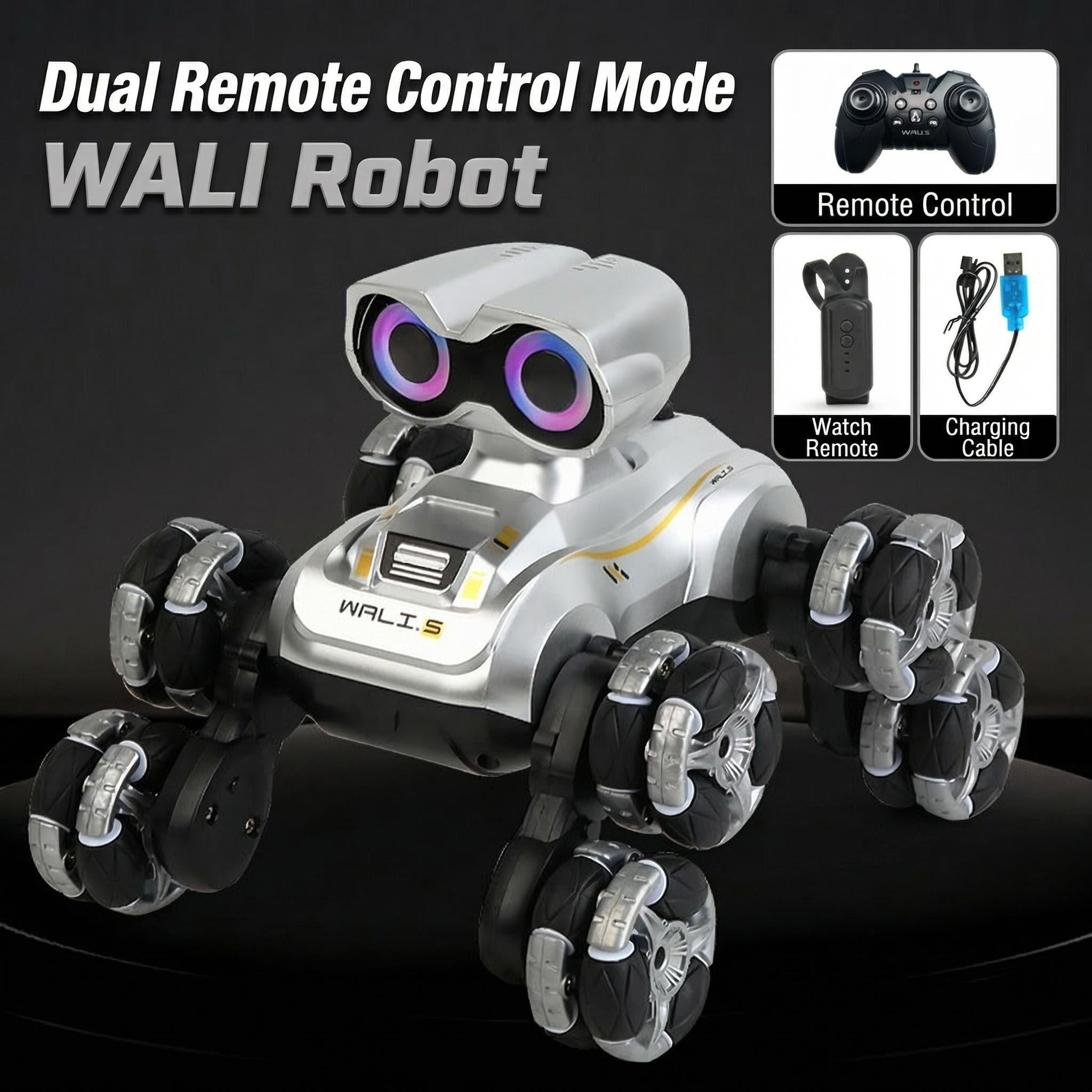 Electric RC 8-Wheel Stunt Robot Dog – Smart Voice Control, Swing Arm, Climbing & Deformation, Kids Boys Toy Gift