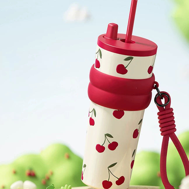 New 316 Stainless Steel Giant Insulated Tumbler with Straw – 1.25L Portable Coffee/Ice Water Bottle