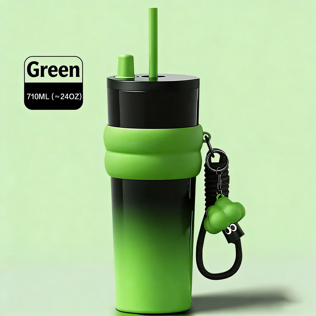 New 316 Stainless Steel Giant Insulated Tumbler with Straw – 1.25L Portable Coffee/Ice Water Bottle