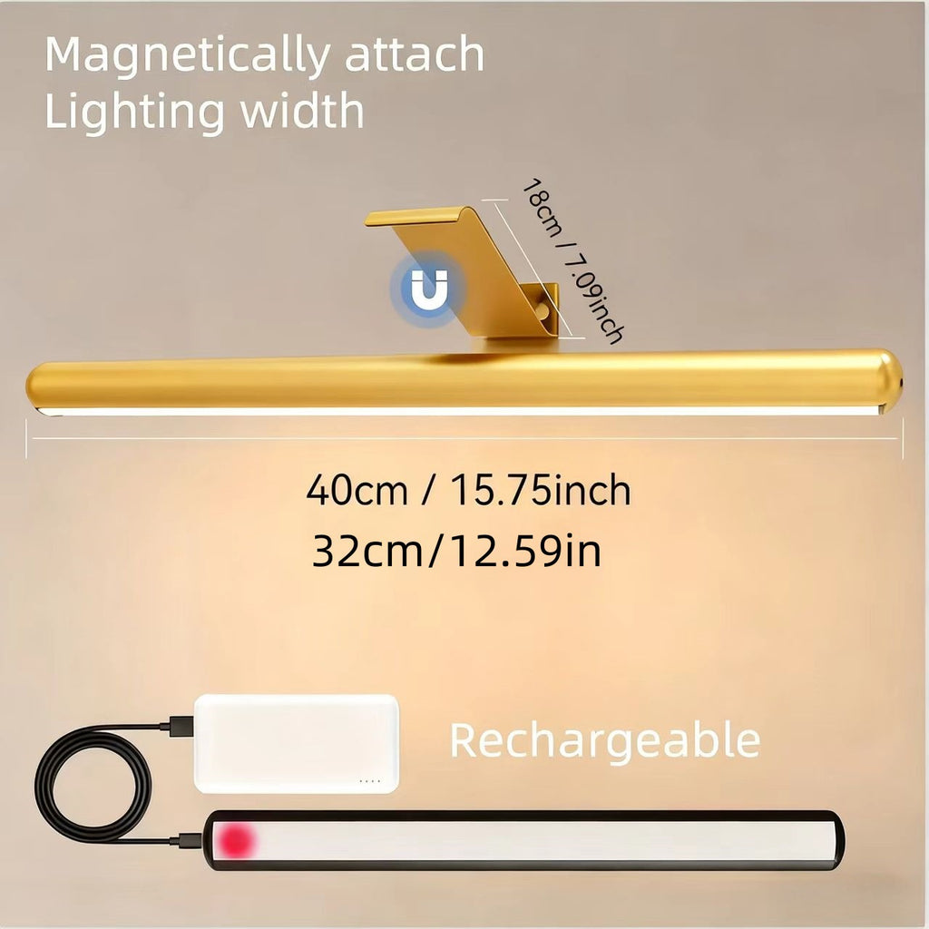 No-Drill Magnetic Vanity Mirror Light – Rechargeable, Portable Makeup Lamp for Wall/Art Decor
