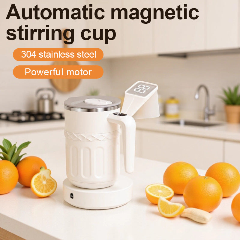 New Automatic Insulated Smart Temperature-Controlled Magnetic Electric Mixing Cup | Portable Coffee/Soy Milk/Smoothie Cup 