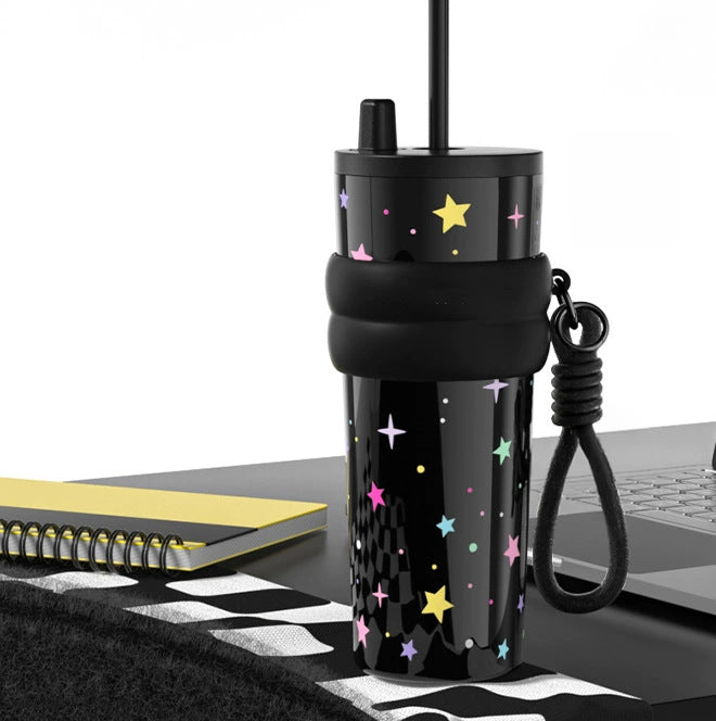 New 316 Stainless Steel Giant Insulated Tumbler with Straw – 1.25L Portable Coffee/Ice Water Bottle